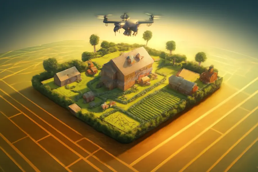 Image of home gardening drones 2025 designed to automate garden tasks such as planting, watering, and pest control. These advanced drones help optimize gardening processes, saving time and ensuring healthier plants with precision technology.