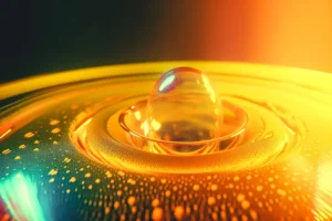 A close-up image of a glowing, futuristic bubble forming in a liquid surface, surrounded by vibrant hues of orange and blue, symbolizing innovation and the cutting-edge advancements in Omega Tech.A close-up image of a glowing, futuristic bubble forming in a liquid surface, surrounded by vibrant hues of orange and blue, symbolizing innovation and the cutting-edge advancements in Omega Tech.