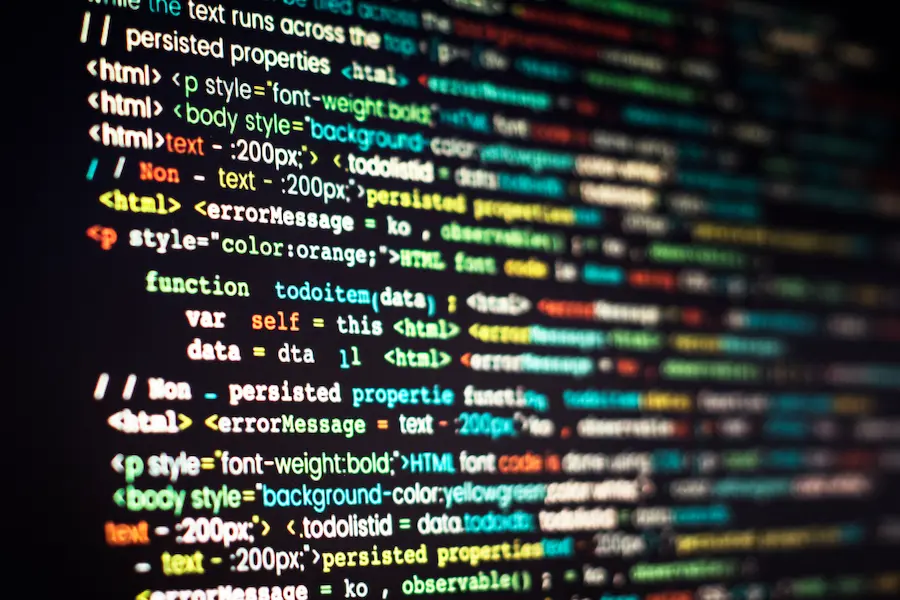 Highlighted programming code on a computer screen referencing suspicious IP address 185.63.253.300
