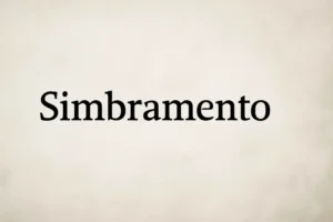 Simbramento word design showcasing its cultural and philosophical significance in a stylized font.
