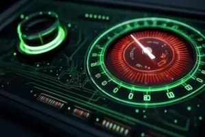 kalibraatio Futuristic calibration system with digital controls showcasing a precision instrument interface, ideal for kalibraatio and measurement accuracy in industrial applications